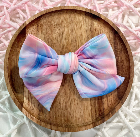 Watercolor Swirls Swim 5in Hand Tied