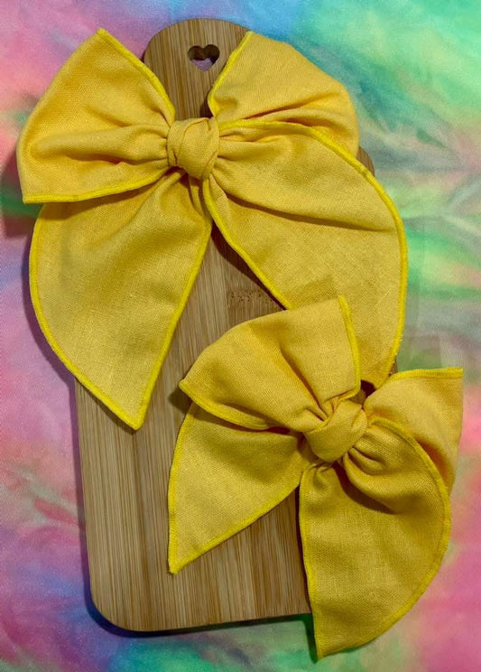 Sunflower Yellow Linen Serged
