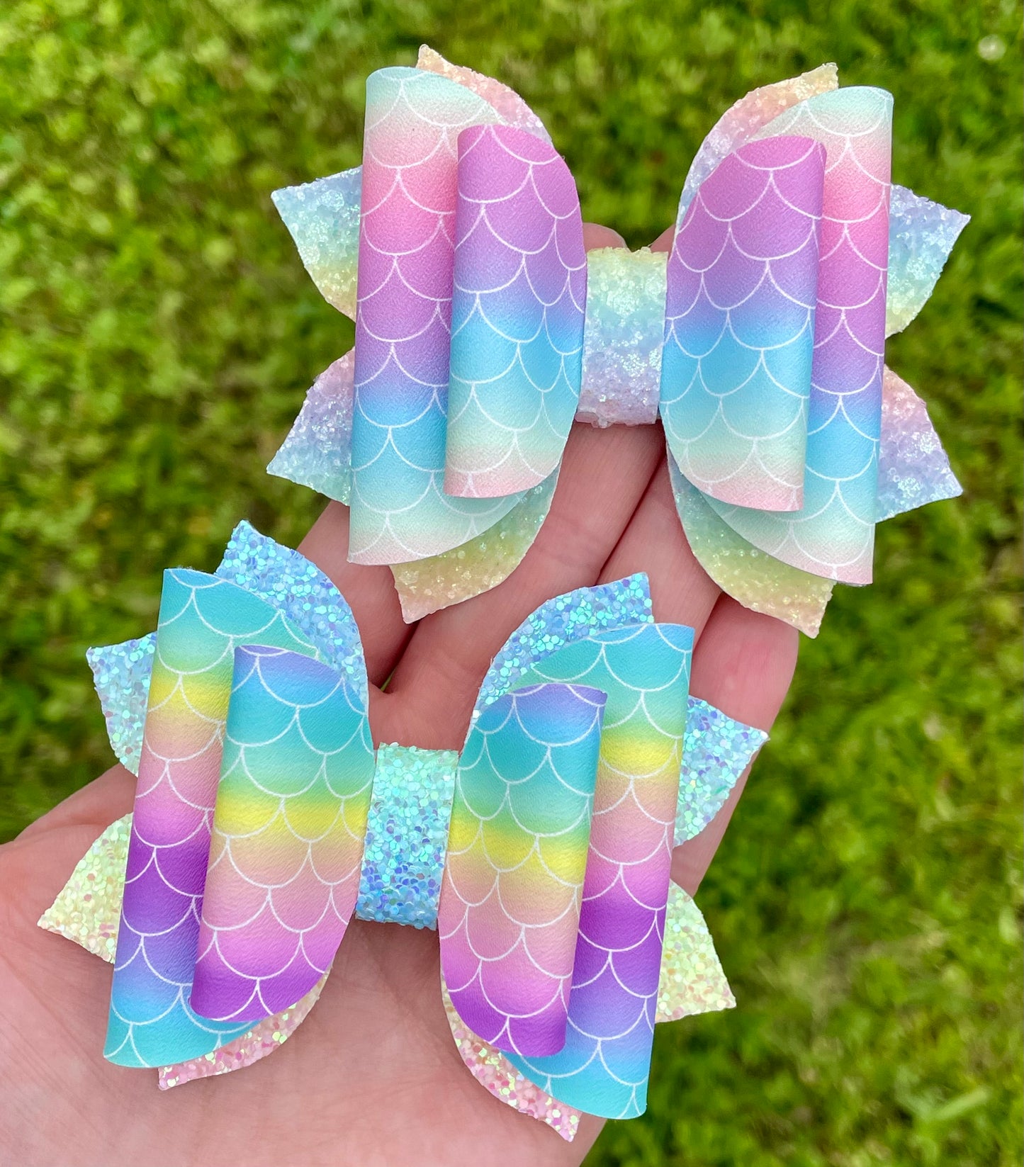 Pastel Ombre Mermaid 3.5in Jasmine Bow