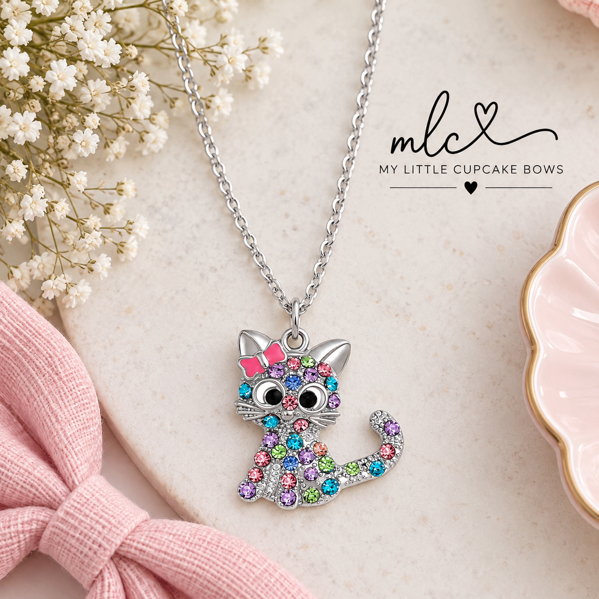 Sparkling Kitty Necklace