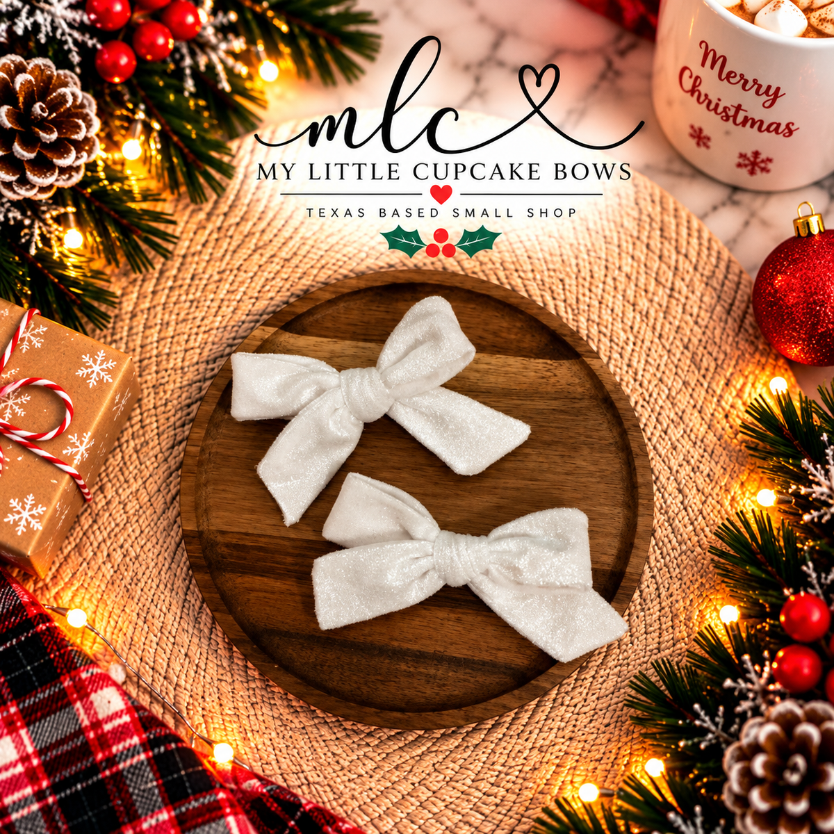 Velvet Sweethearts – Hand-Tied Hair Bows