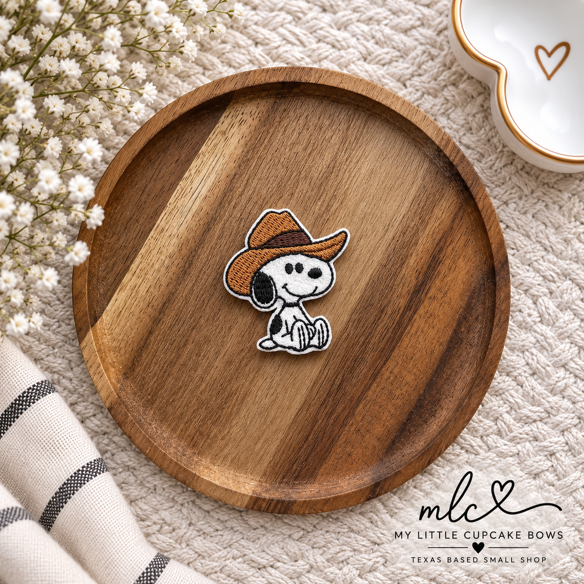 Snoopy Cowboy Feltie Clip