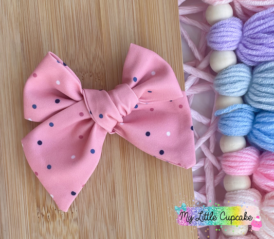 Neutral Dots Hand Tied