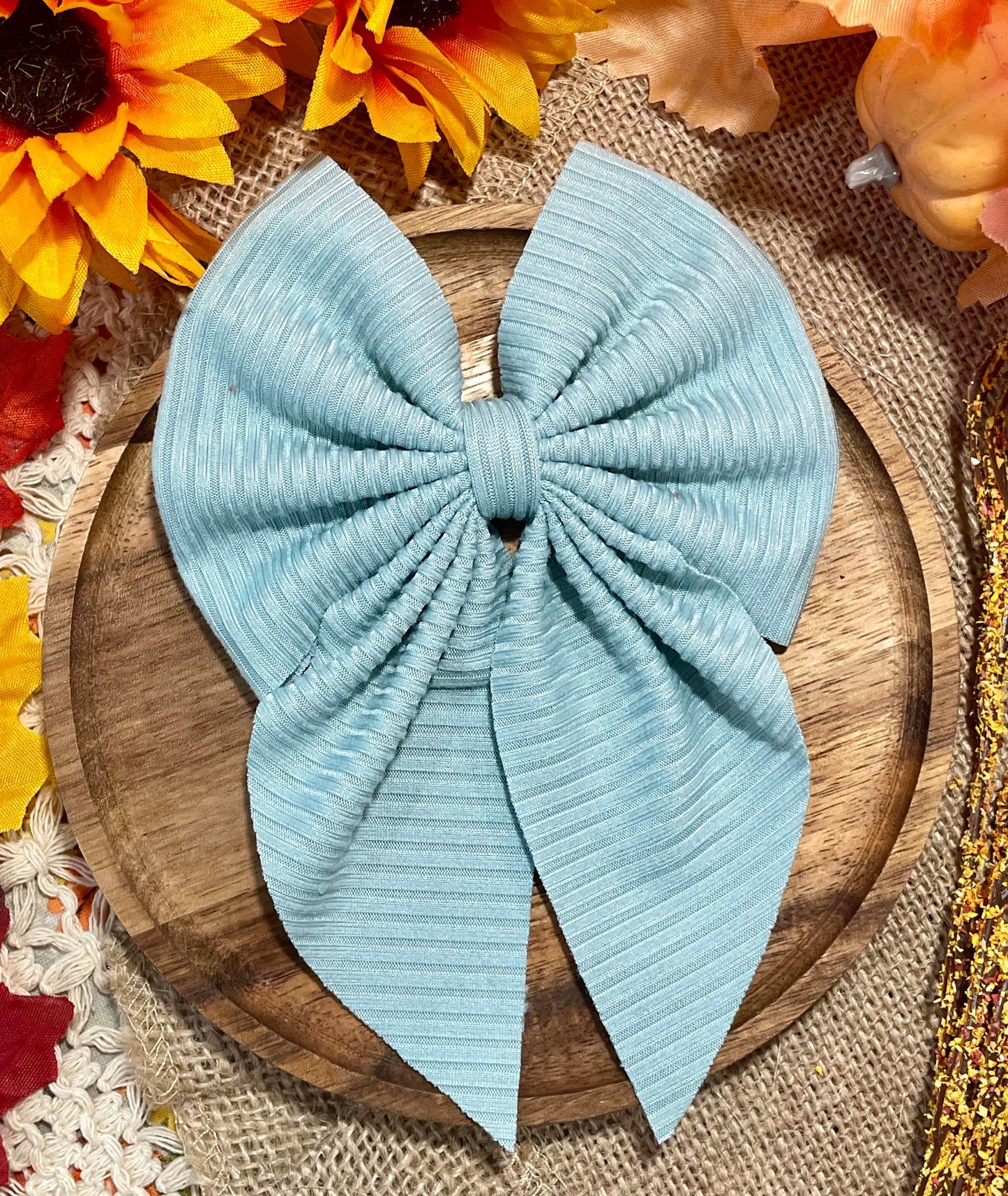 Aqua Ribbed Fabric