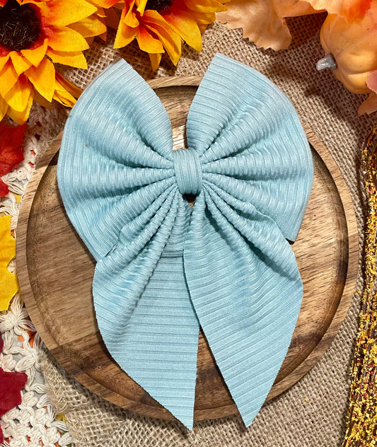 Aqua Ribbed Fabric