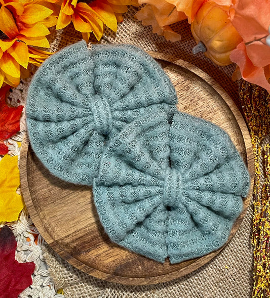 Aqua Brushed Waffle Fabric