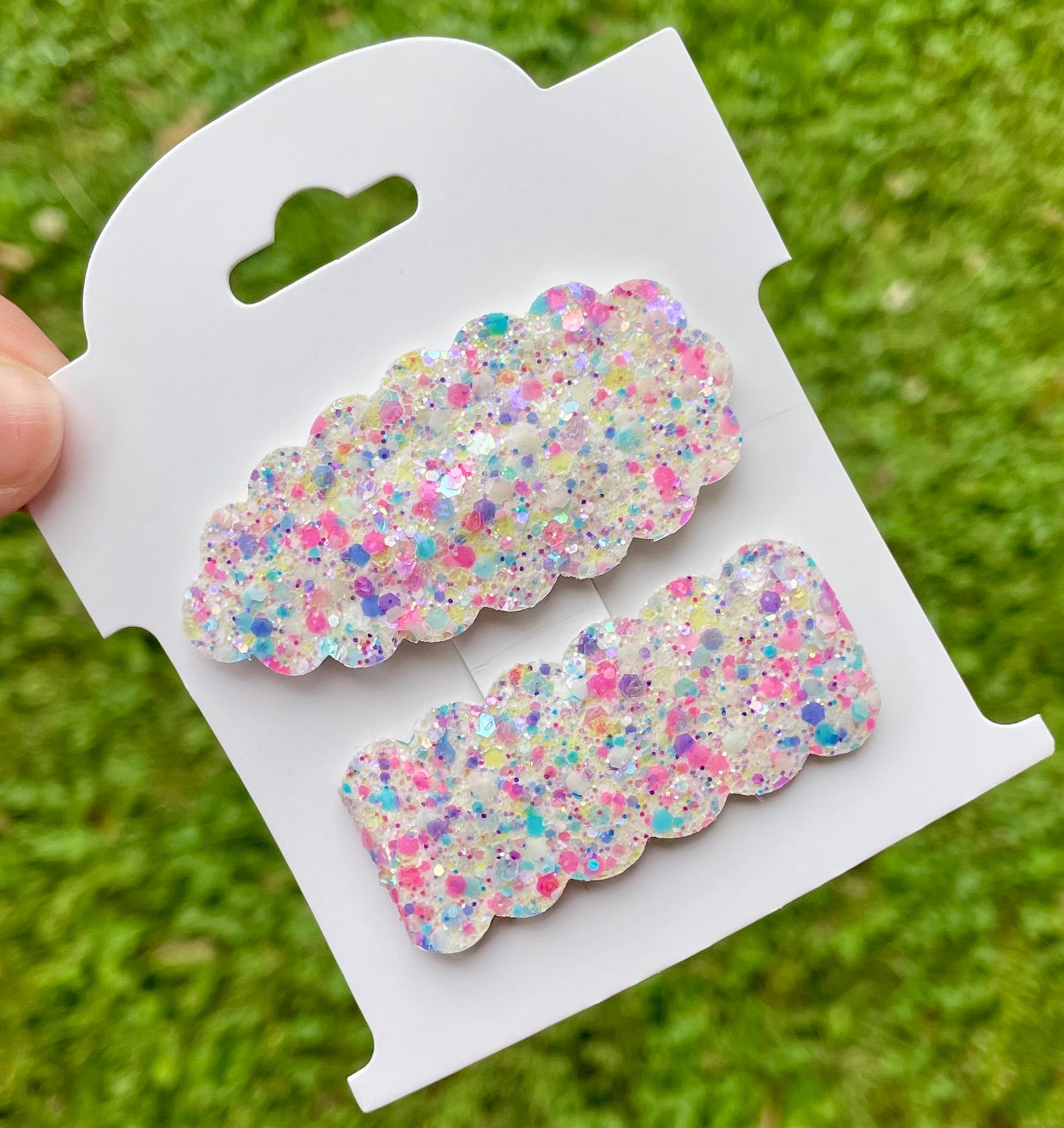 Summer Splatter Glitter Snap Clip