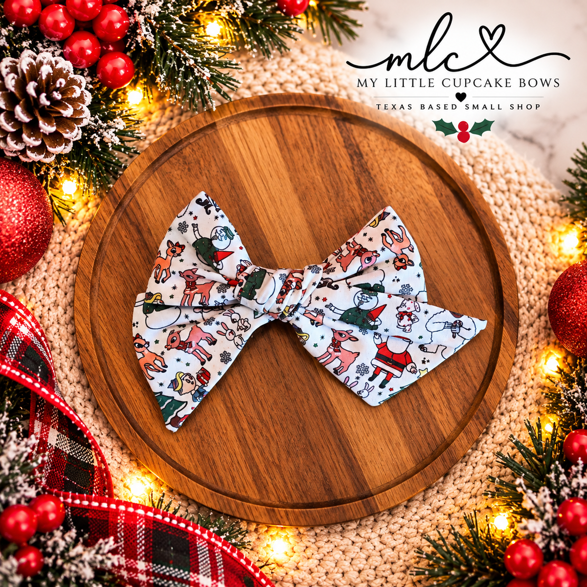 Classic Christmas Movie Hand Tied Bow