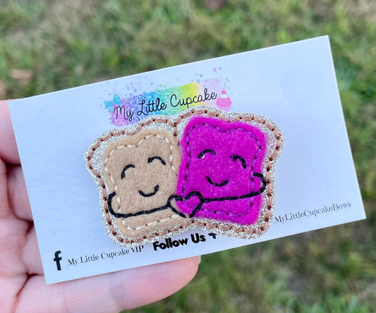 PBJ Couple Feltie Clip