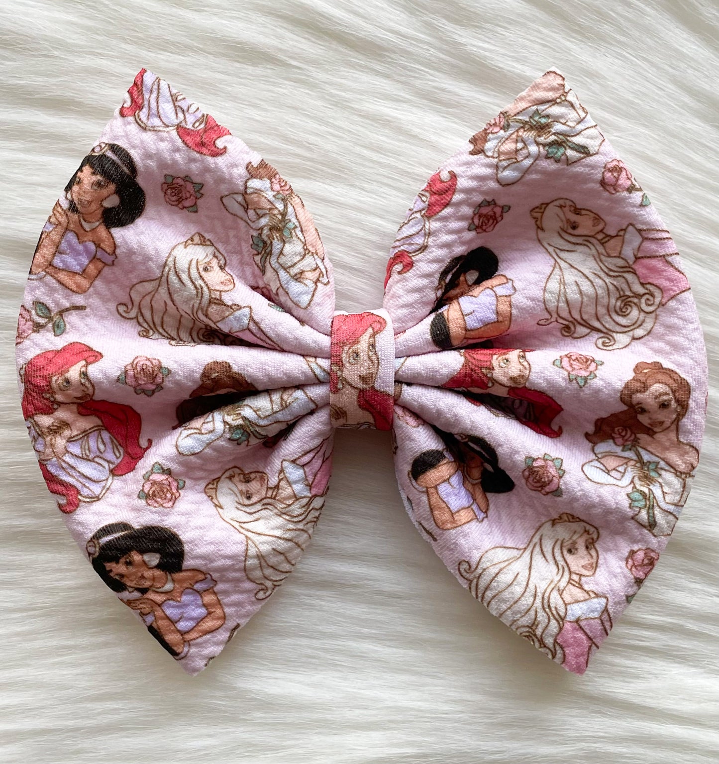 Princess Roses Fabric Bow