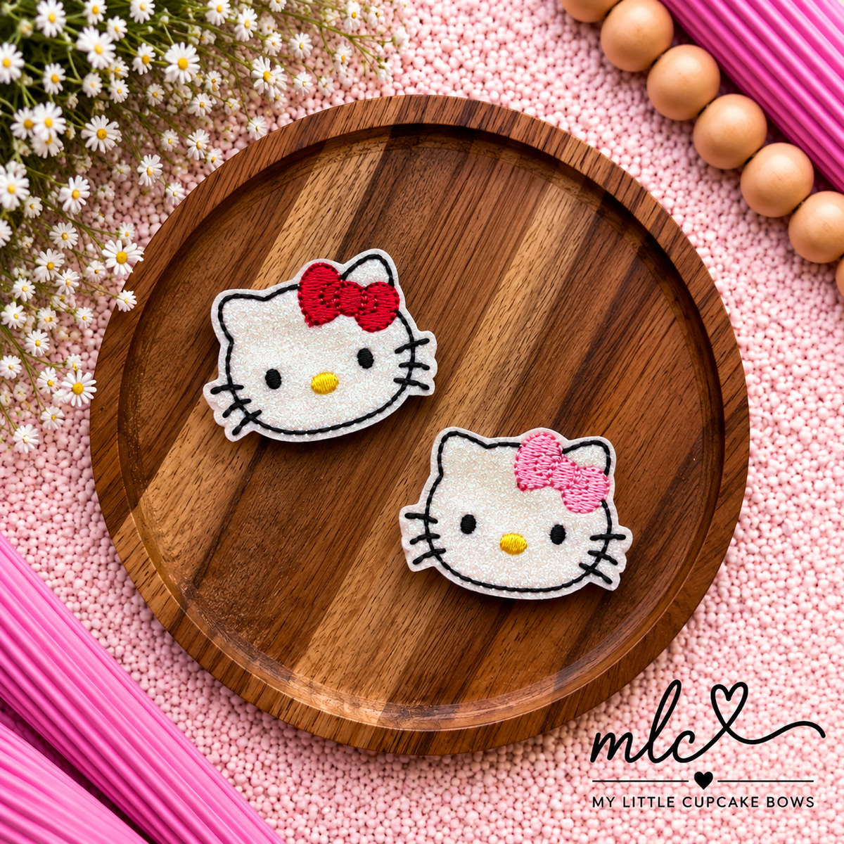HK with Bow Feltie Clips