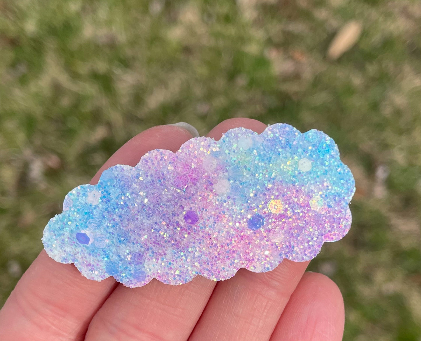 Cotton Candy Skies Glitter Snap Clip