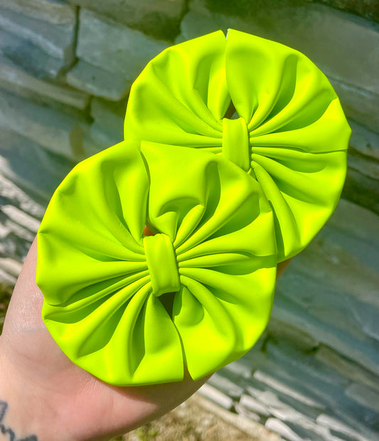 Neon Yellow Pleather Fabric