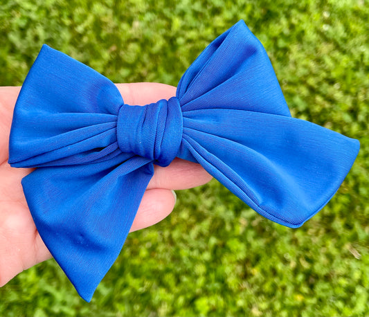 Royal Blue 5in Swim Hand Tied Bow