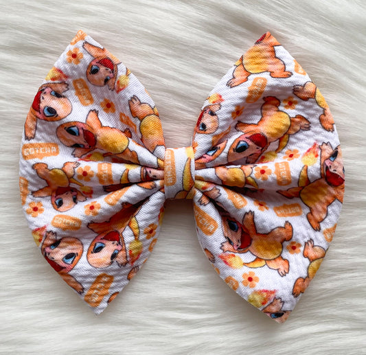 Charmander Fabric Bow