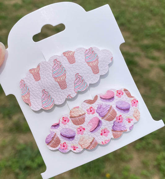 Pastel Cones & Cupcakes Snap Clips