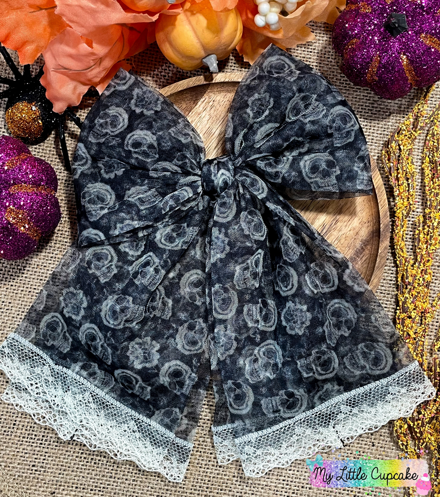 Skull Tulle & Lace Chunky Long Tail