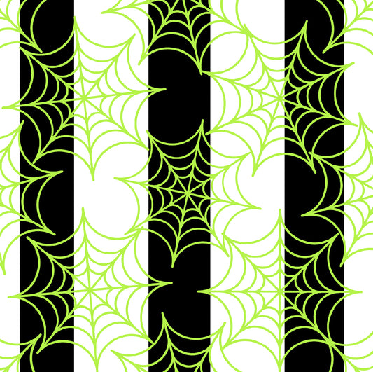 Beetlejuice Spiderwebs Fabric Bow