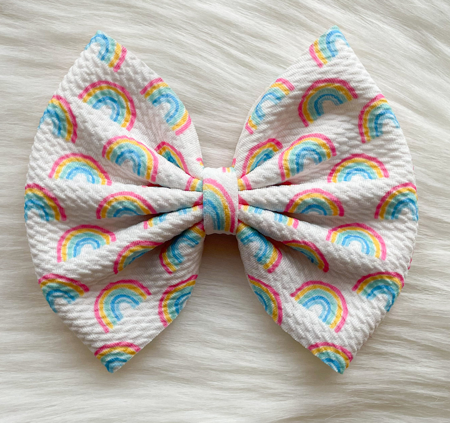 Rainbow Days Fabric Bow