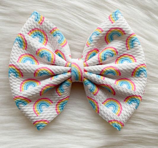 Rainbow Days Fabric Bow