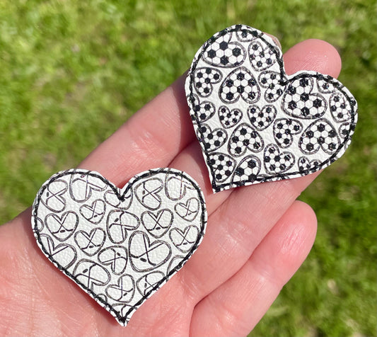 Sports Heart Feltie Clips