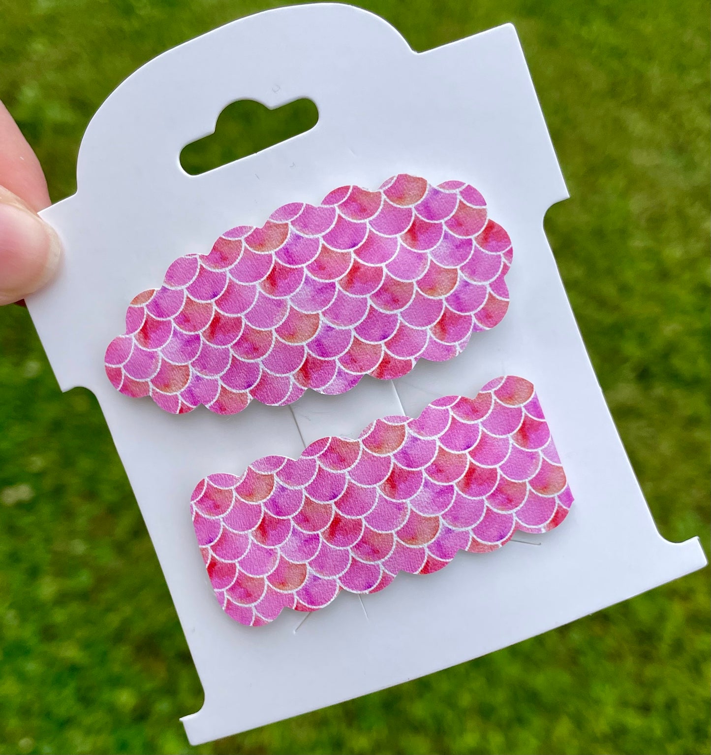 Pink Mermaid Snap Clips