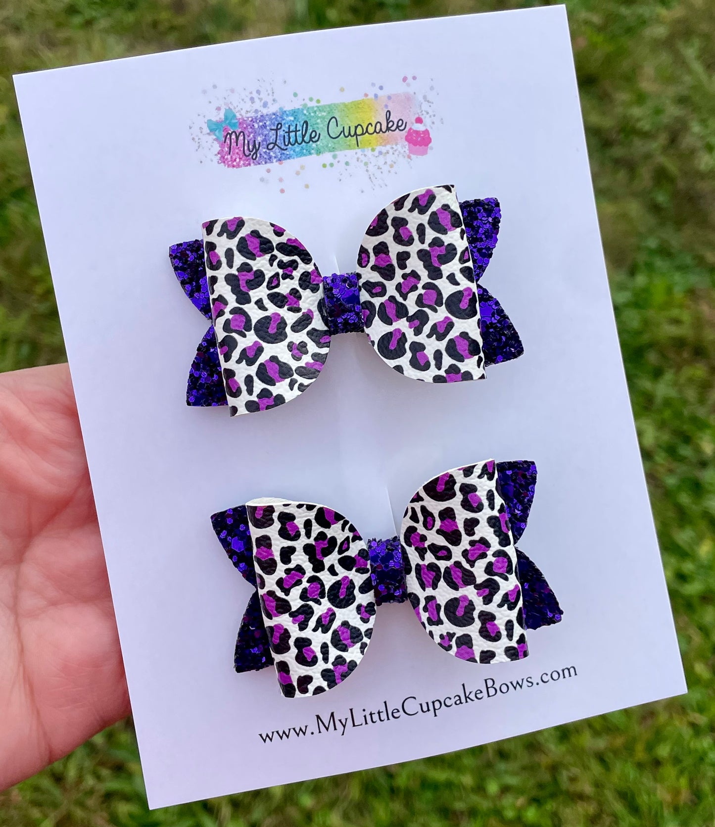 Leopard/Purple Glitter 2.5in Beauty