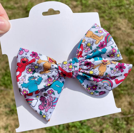 Sesame St 5in Hand Tied Bow