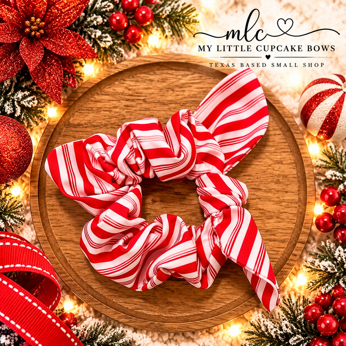Candy Cane Stripe Scrunchie