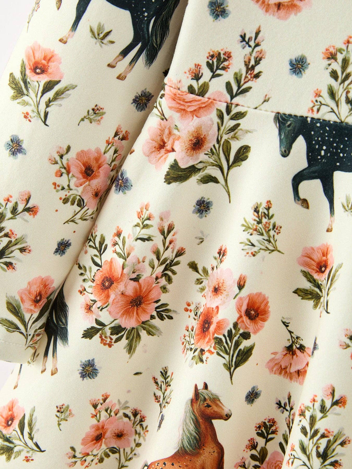 Floral Horse Sleeve Twirl Dress - Ships end of October!