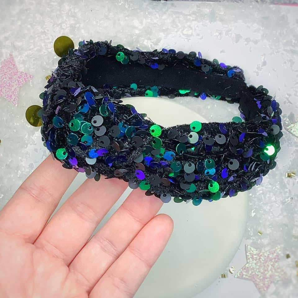 Mermaid Sequin Knotted Headband