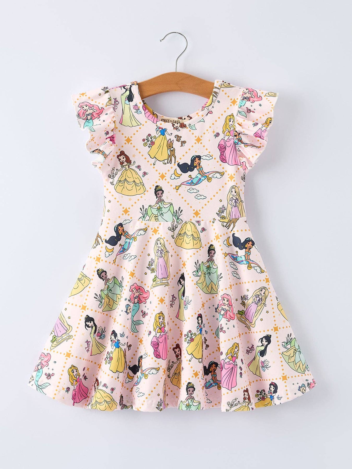 Dainty Princess Ruffle Sleeve Girls Dress