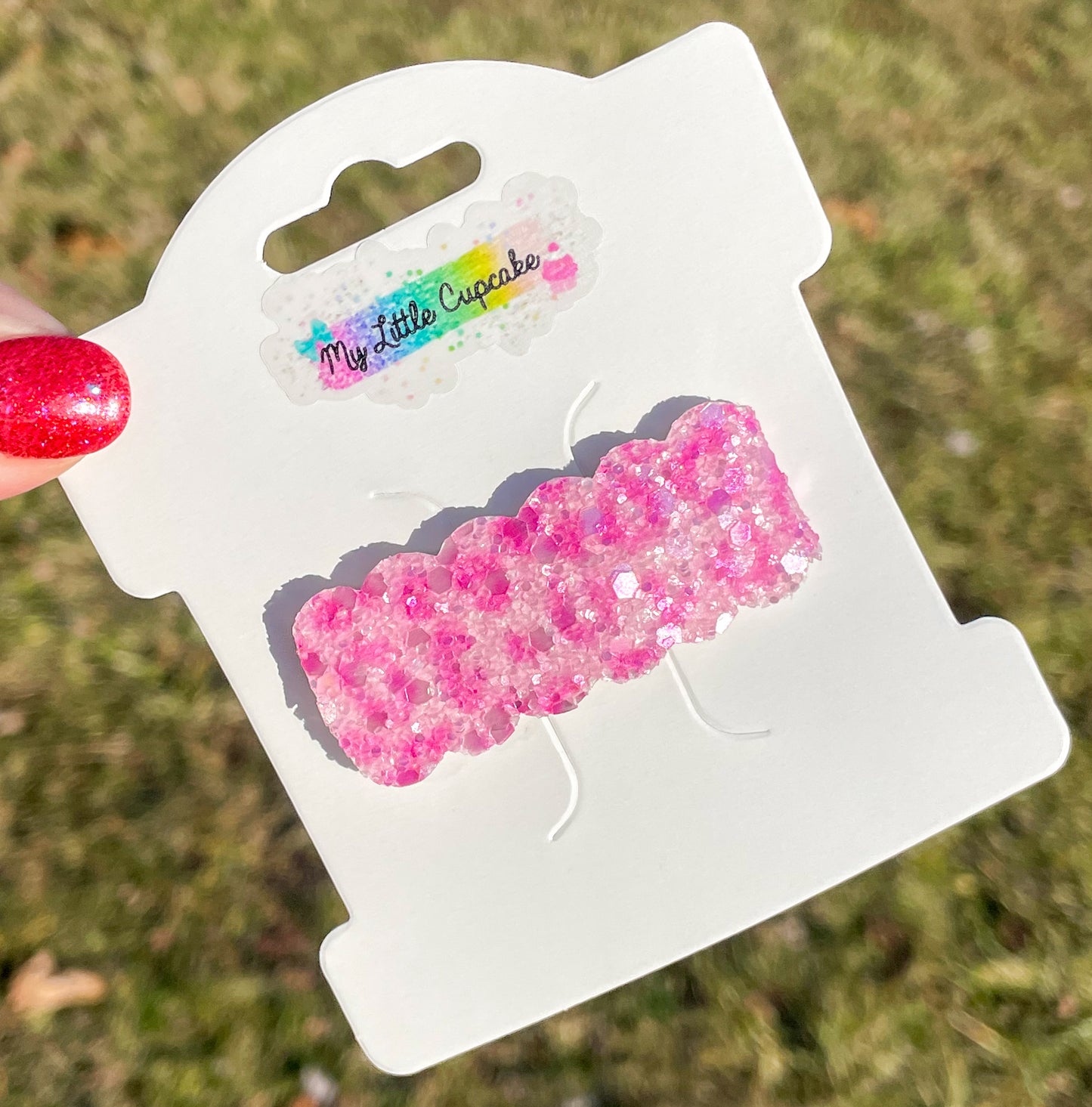 Hot Pink Cheetah Shimmer Snap Clip