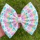 Big Sis & Little Sis Rainbow Fabric Bows