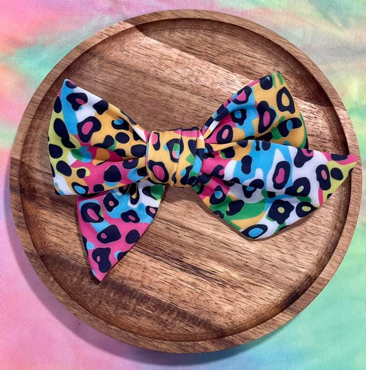 Rainbow Cheetah Swim 5in Hand Tied