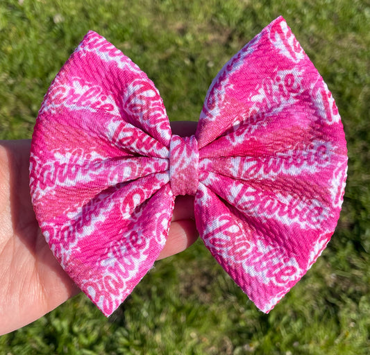 Barbie Hot Pink Fabric Bow