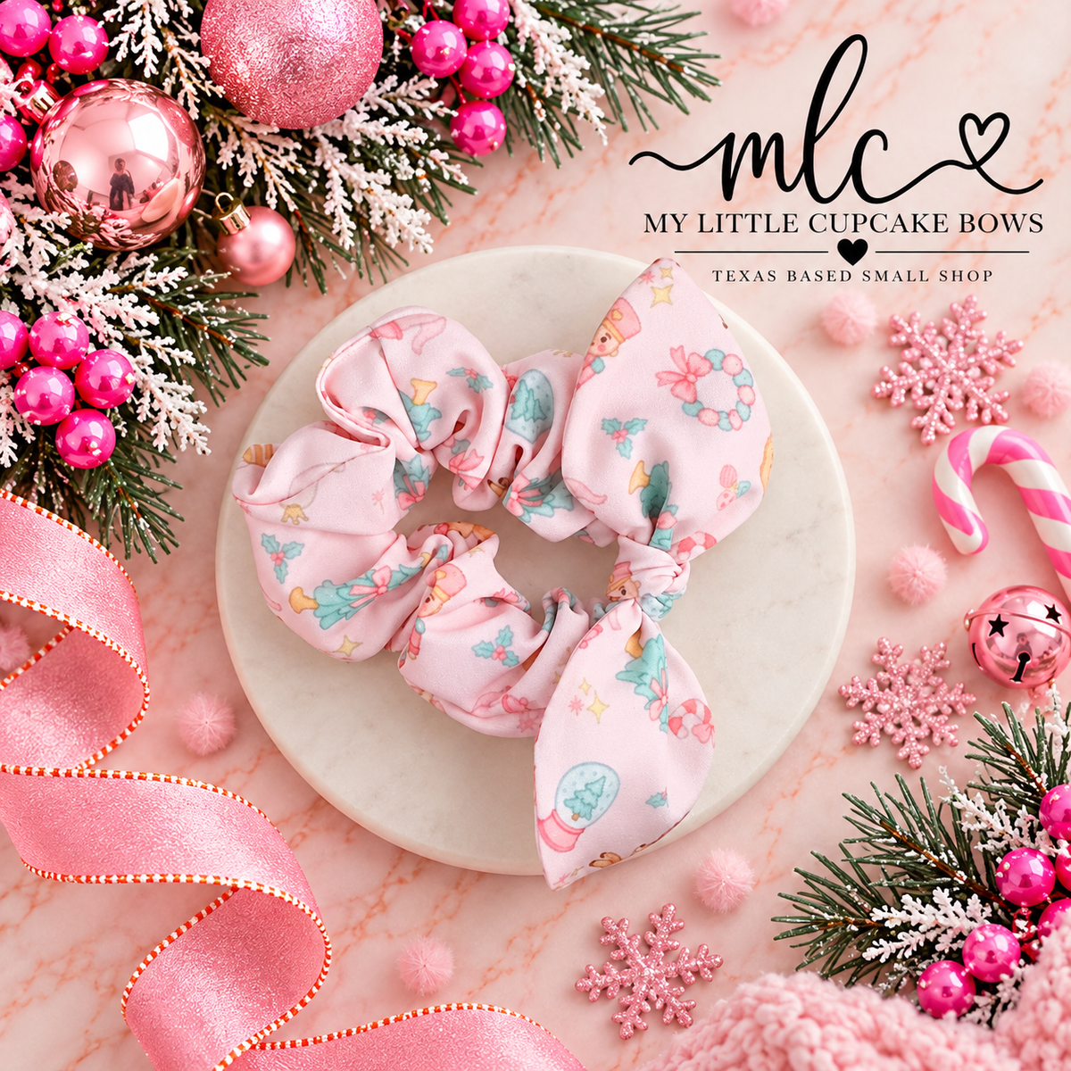 Pinkmas Things Scrunchie