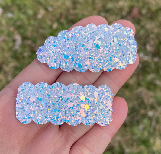 Delicate Glitter Snap Clips