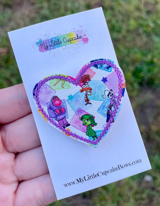 Inside Out Heart Feltie Clip