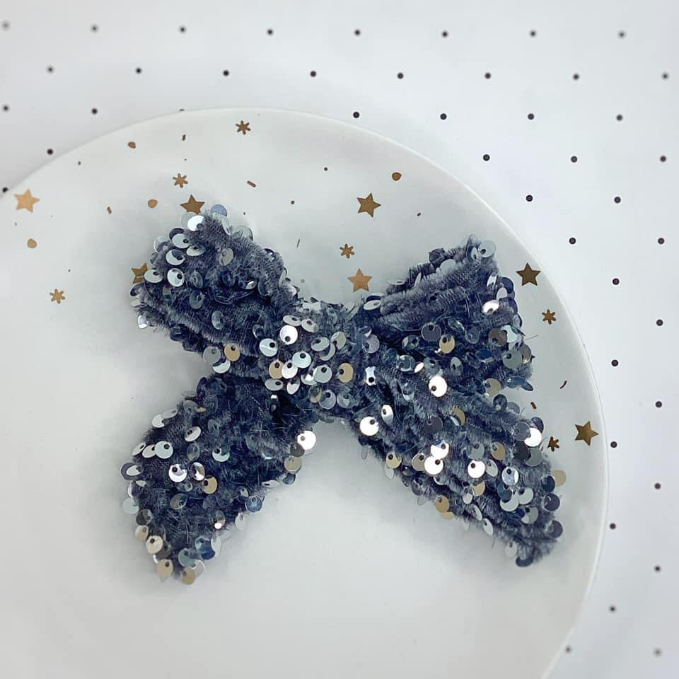 NYE Velvet Sequin Hand Tied Bows