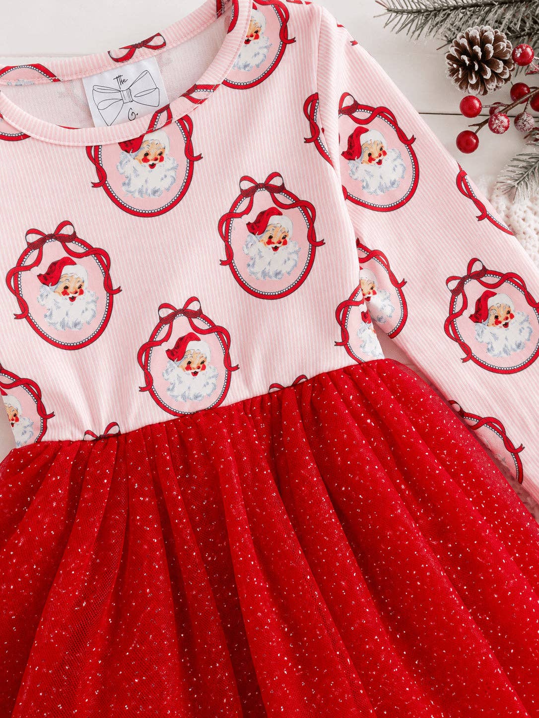 Vintage Santa Christmas Tutu Dress
