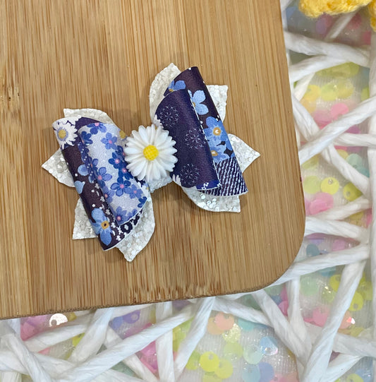 Navy Daisy Patchwork 2in Jasmine
