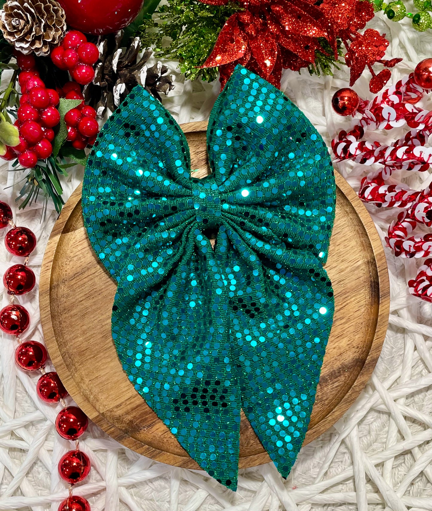 Evergreen Holo Dots Fabric