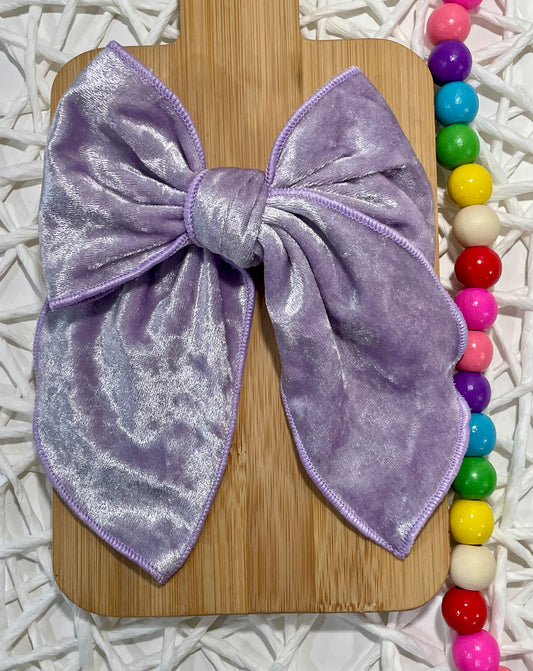 Lilac Crushed Velvet 5.5in Serged