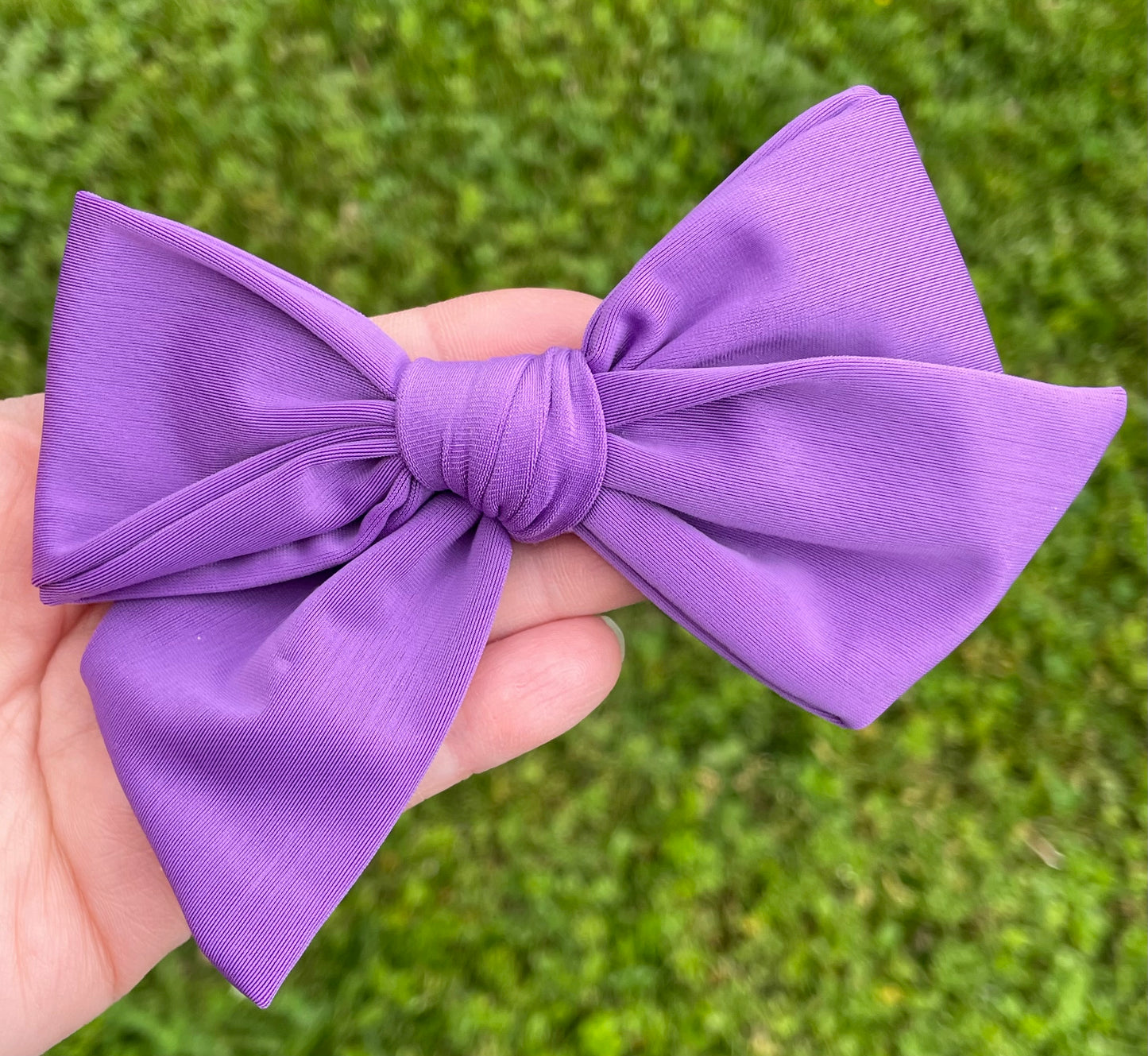 Purple 5in Swim Hand Tied Bow