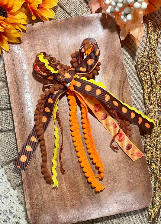 Fall Feels Ribbon Funky Bow