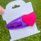 Neon Heart Jelly Snap Clips