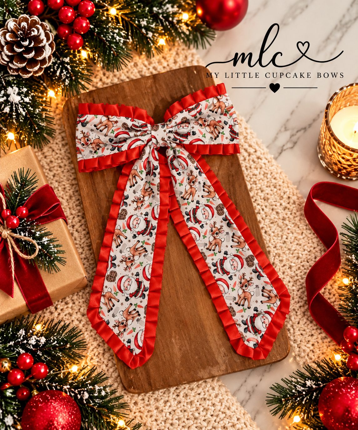 Classic Christmas Ruffle Long Tail