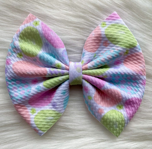 Pastel Eggs Fabric Bow