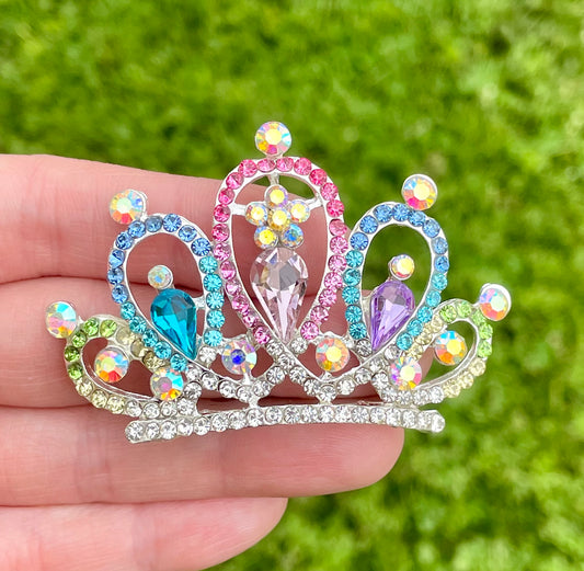 Rainbow Princess Crown Clip